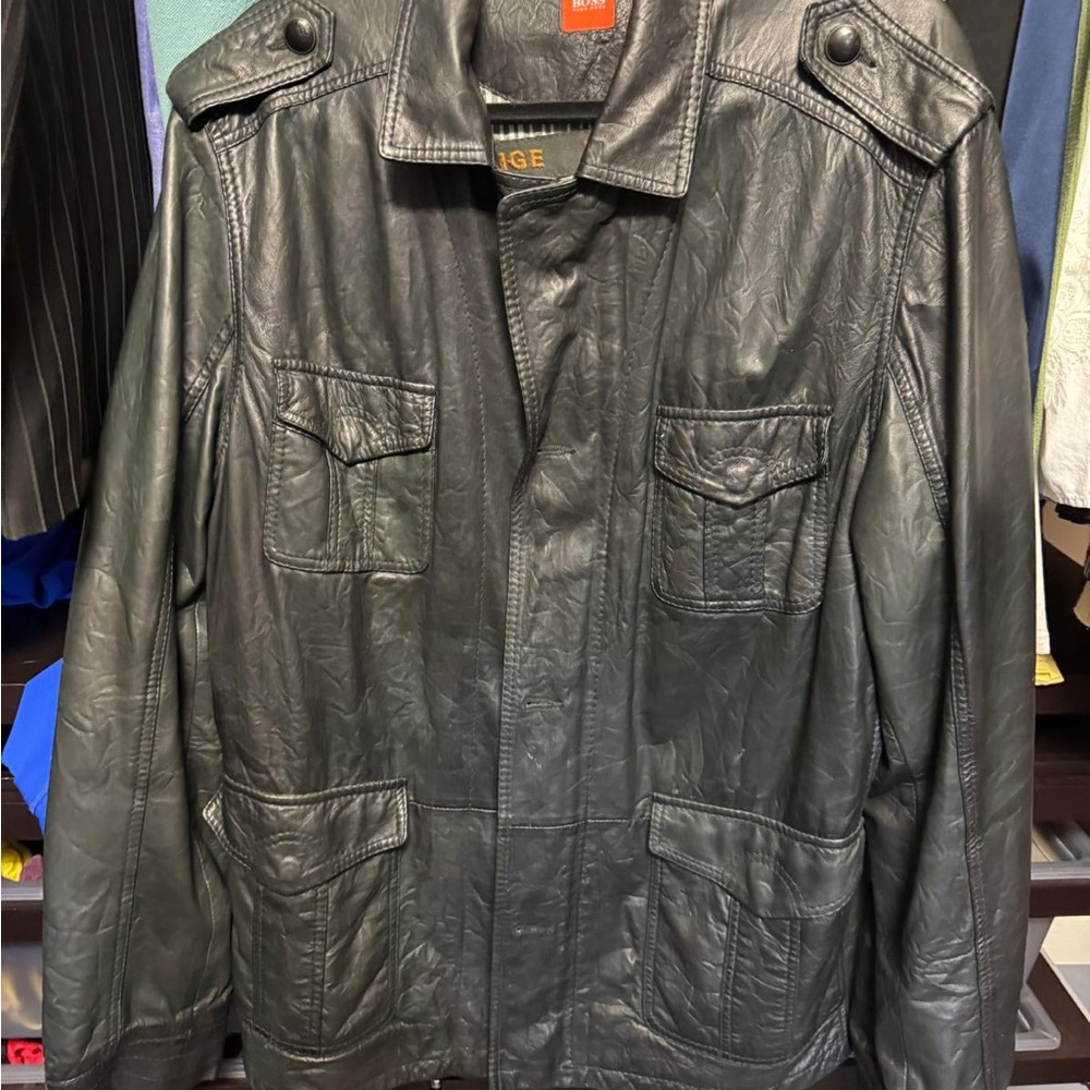 Men's Black Leather Jacket
